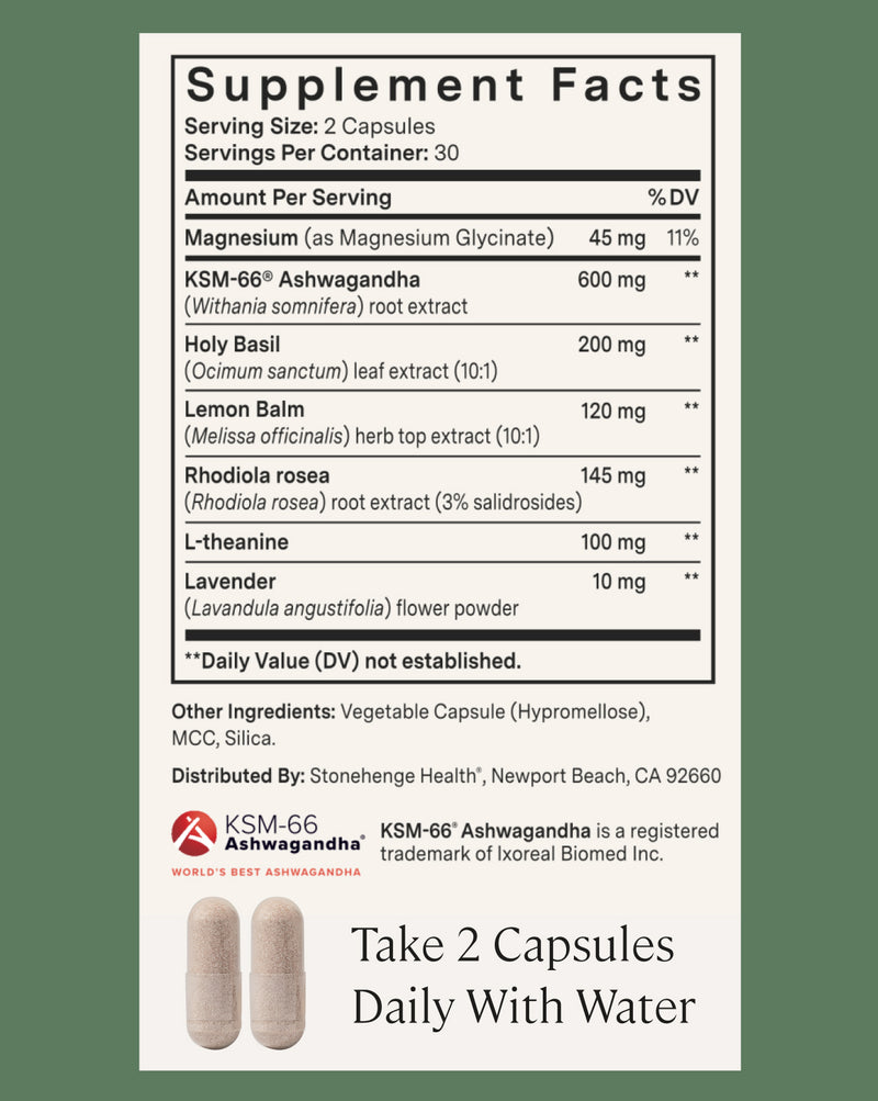 Dynamic Calm Supplement Facts