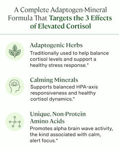 A Complete Adaptogen-Mineral Formula That Targets the 3 Effects of Elevated Cortisol