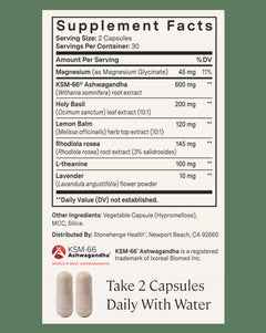 Dynamic Calm Supplement Facts