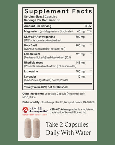 Dynamic Calm Supplement Facts