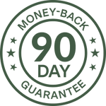 90-day money-back guarantee badge